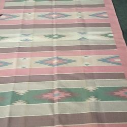 ZAPATEC HAND  WOVEN WOOL RUG