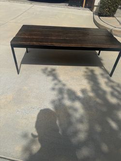 Wood and Metal Coffee Table
