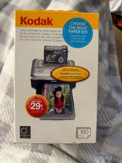 Kodak PH-160 Color Cartridge & Photo Paper Kit 4 Cartridges & 160 Sheets Paper.