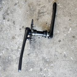 Single Speed 3 Piece Cranks W Bottom Bracket And Sprocket