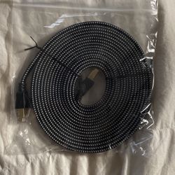 15’ Nylon Braided High Speed Heavy Duty Ethernet Cord