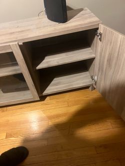 Modern Wood Grain TV Stand Media Console