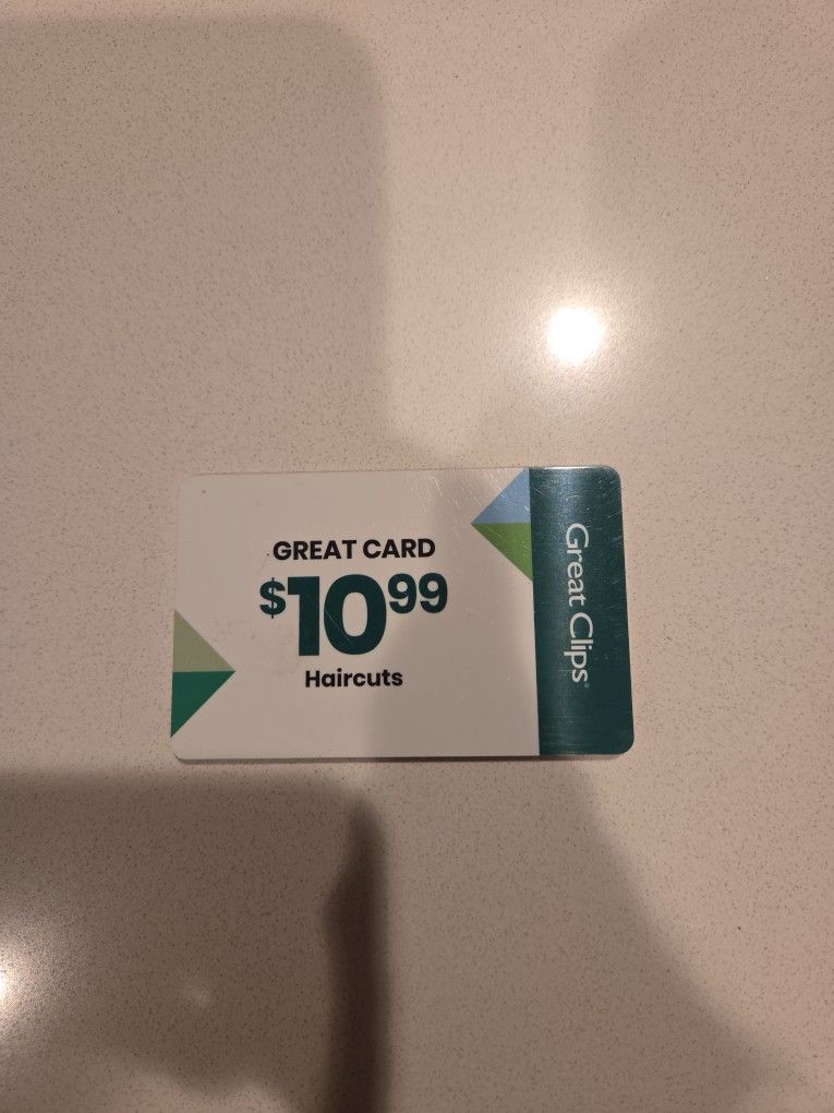 Great Clip $10.99 Haircut Giftcard.