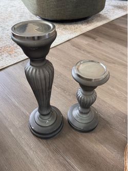 Glass candle holders