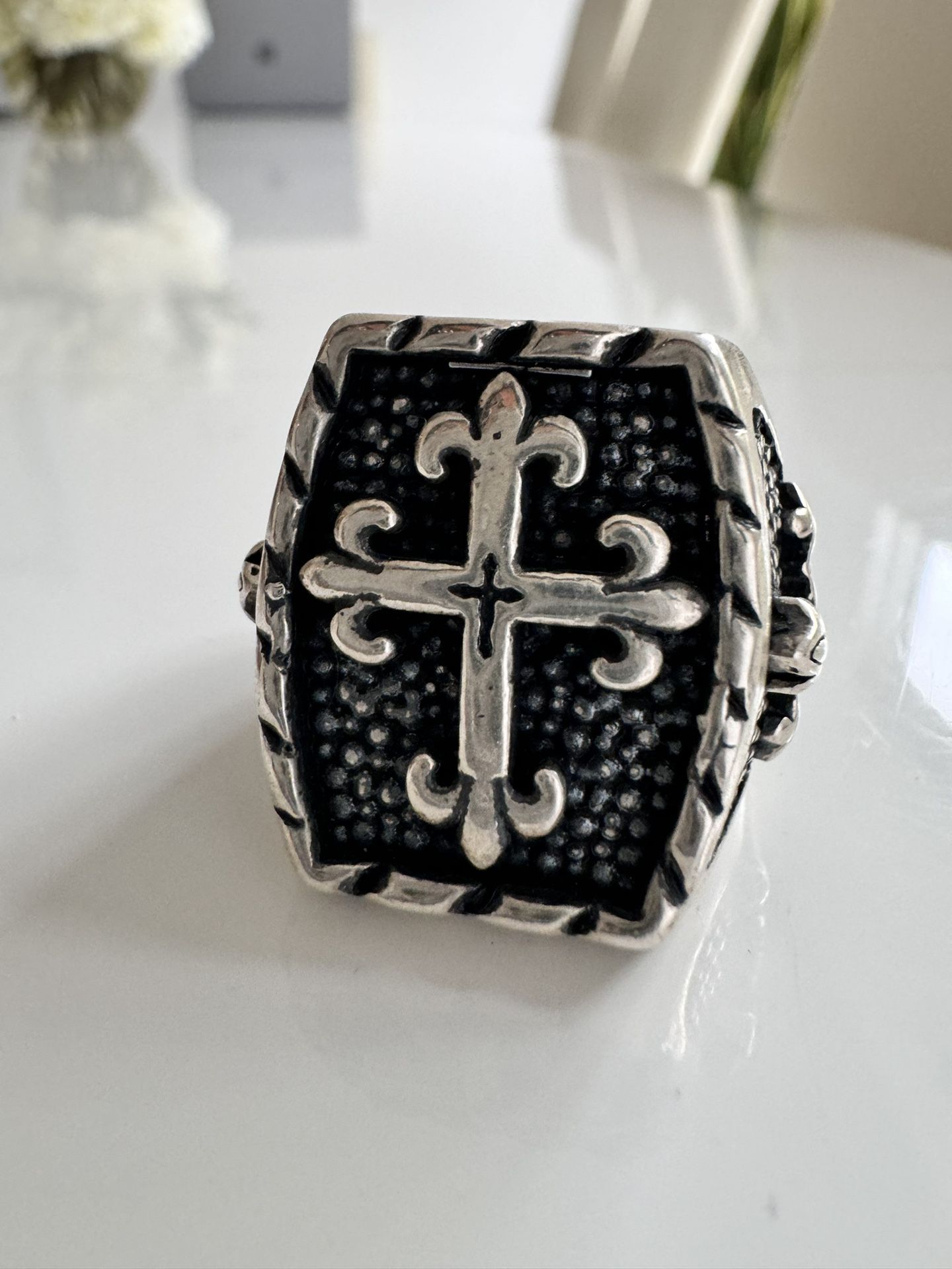 Twisted Cross Ring 925SS