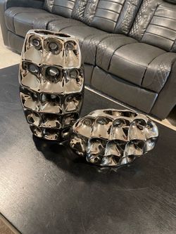 Chrome vase home decoration