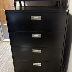 Black Lateral File Cabinet