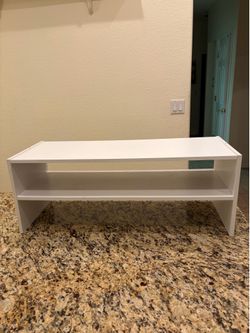 White 2-Tier Shoe Shelf