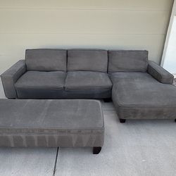 Grey 3 piece sectional couch