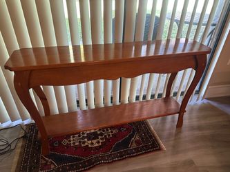 Wooden Console Table with Lower Shelf