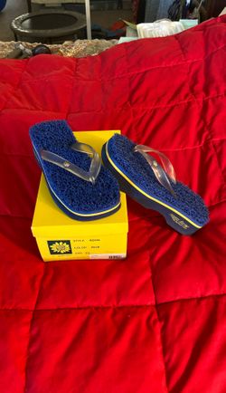 Royal Blue Size 7 1/2, Sugar Shoe Flip Flops
