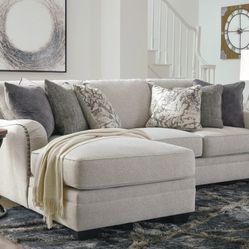 Dellara Chalk Sofa Laf Chaise

