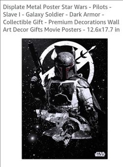 #1653, Displate  Boba Fett Slave 1.