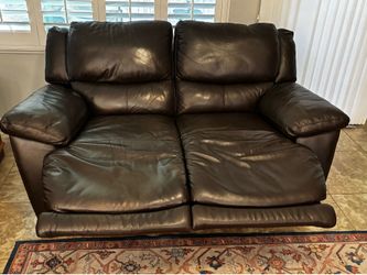 Leather Couch and Loveseat