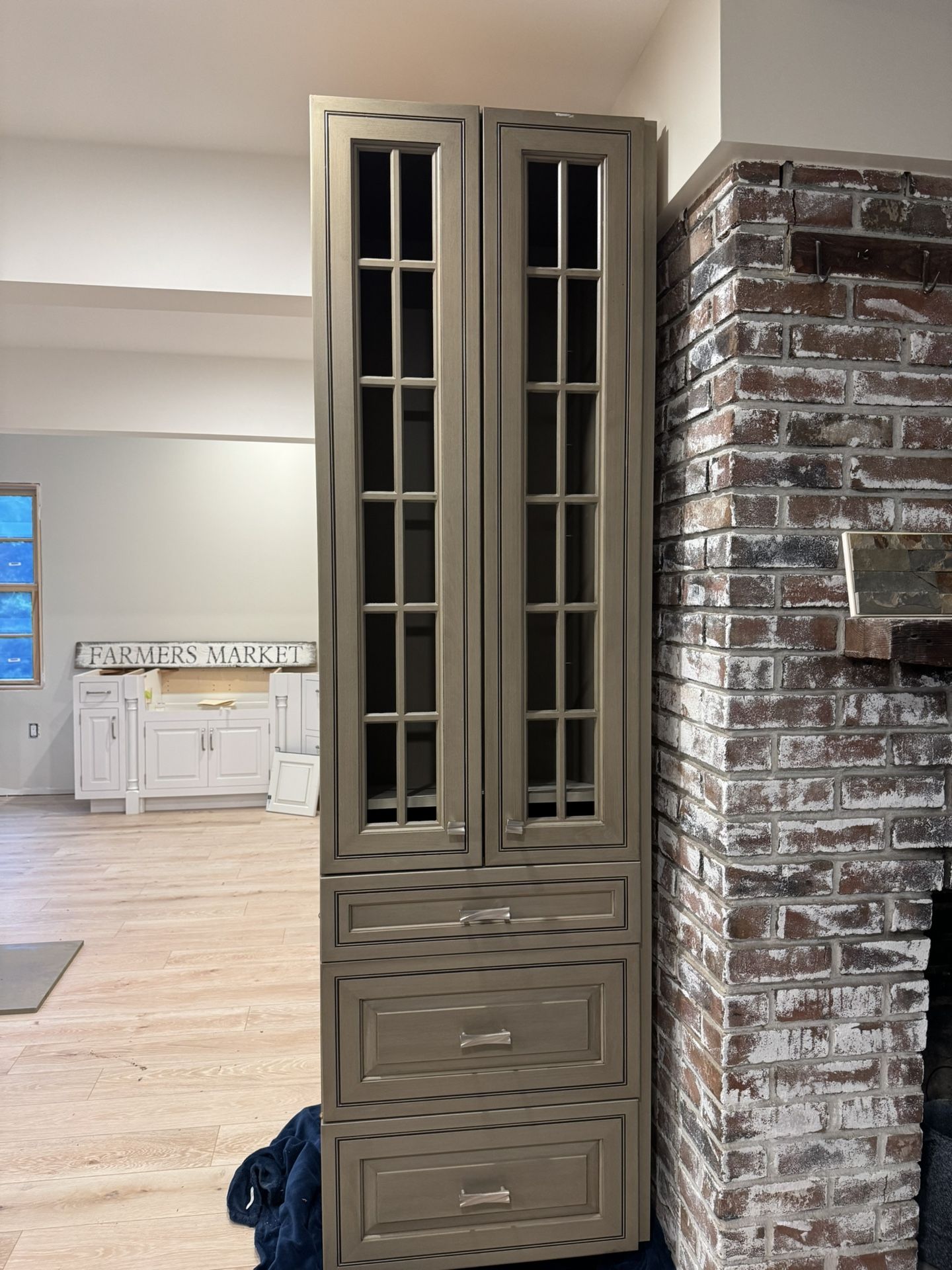 Talk Cabinet $450. Sage Green 8ft Tall
