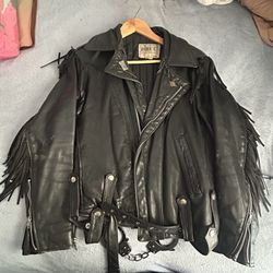 Vintage Park V Leather Biker Jacket