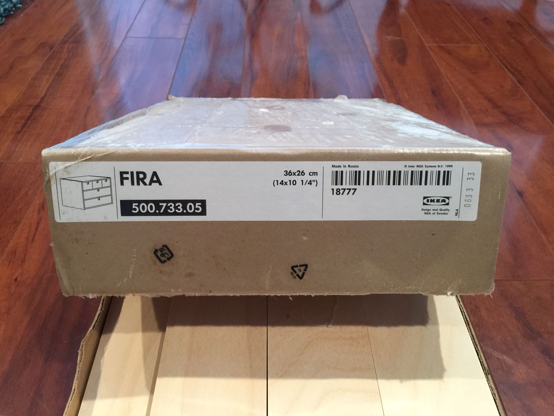 2 IKEA Fira Birch Wood Mini Chests