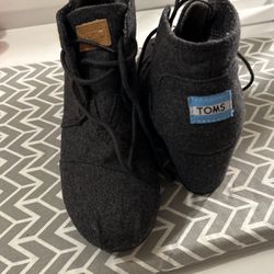 TOMS Wedge Boots- Size 7.5