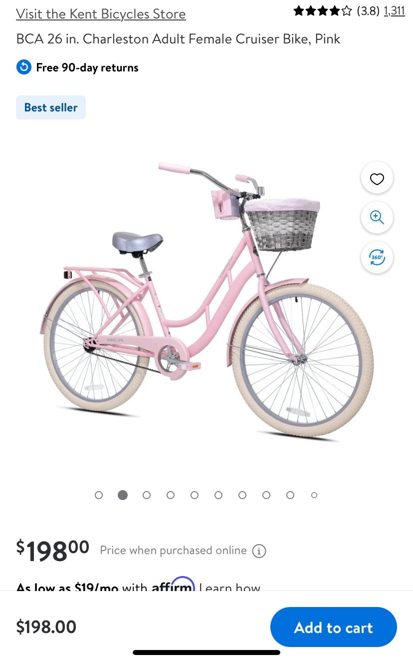 NIB Kent Adult Pink Bike 26” Beach Cruiser