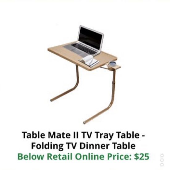 Table Mate II TV Tray Table - Folding TV Dinner Table, Couch Table