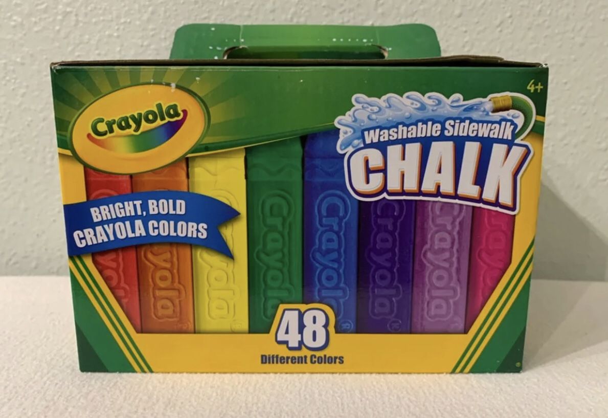 Crayola 48ct Washable Sidewalk Chalk Assorted Colors New!