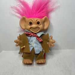 Rare Vintage 1960s-1980s Uneeda Doll Co Inc Wishnik Troll Doll - Cowboy