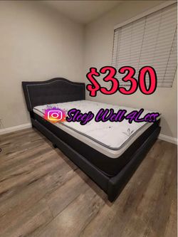New queen bed