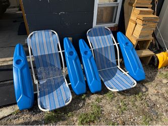 Swimming pool lounge chairs