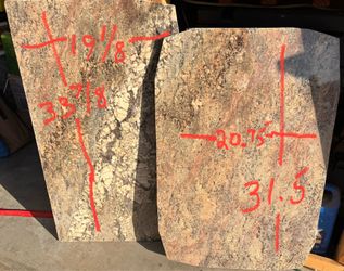 Beautiful Gold/Rust Granite Countertop Remnants (Pair)