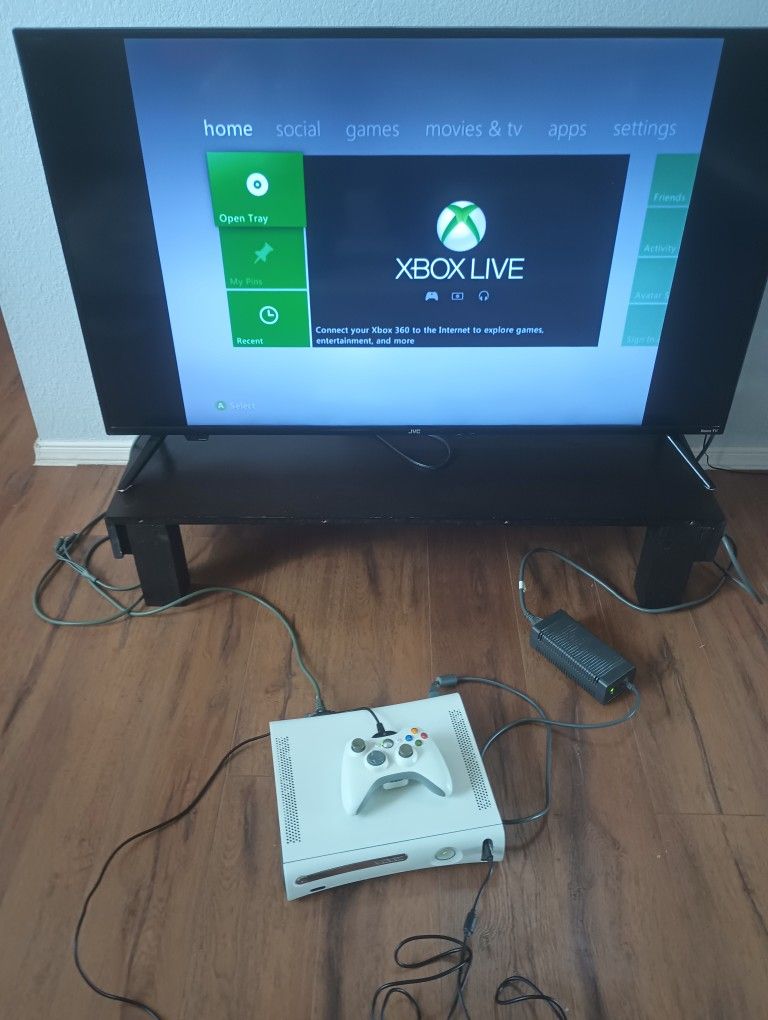 Xbox 360 All Cables One Control Plus Ethernet Cable And Headset No