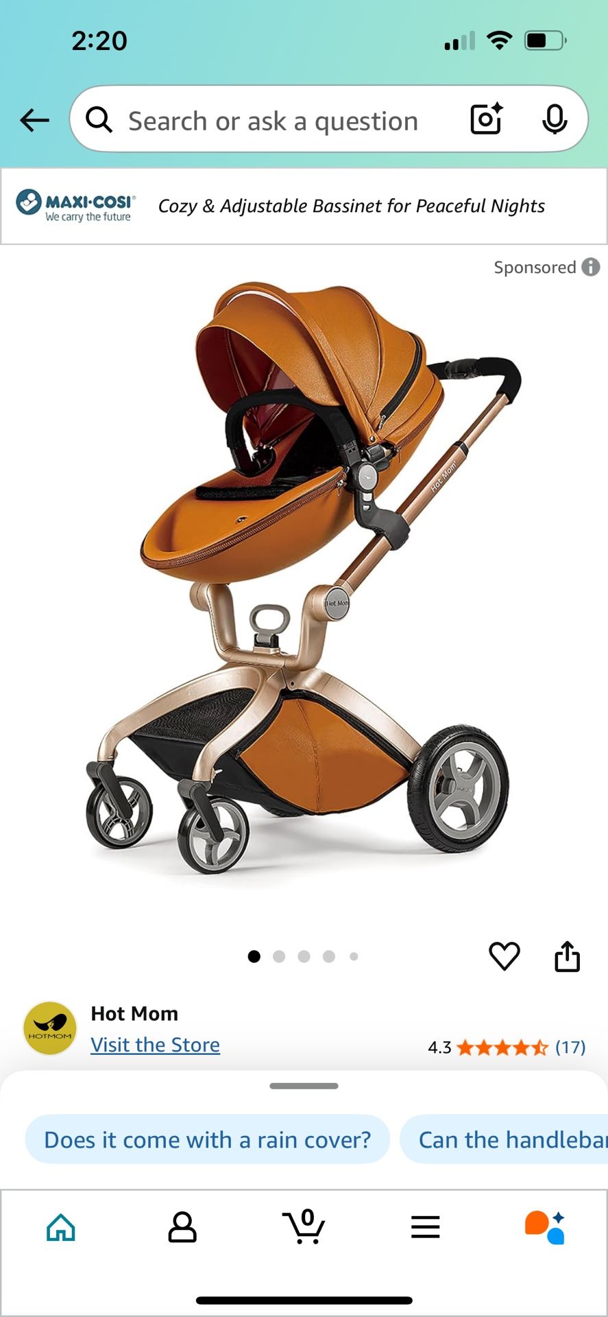 Beautiful leather Stroller
