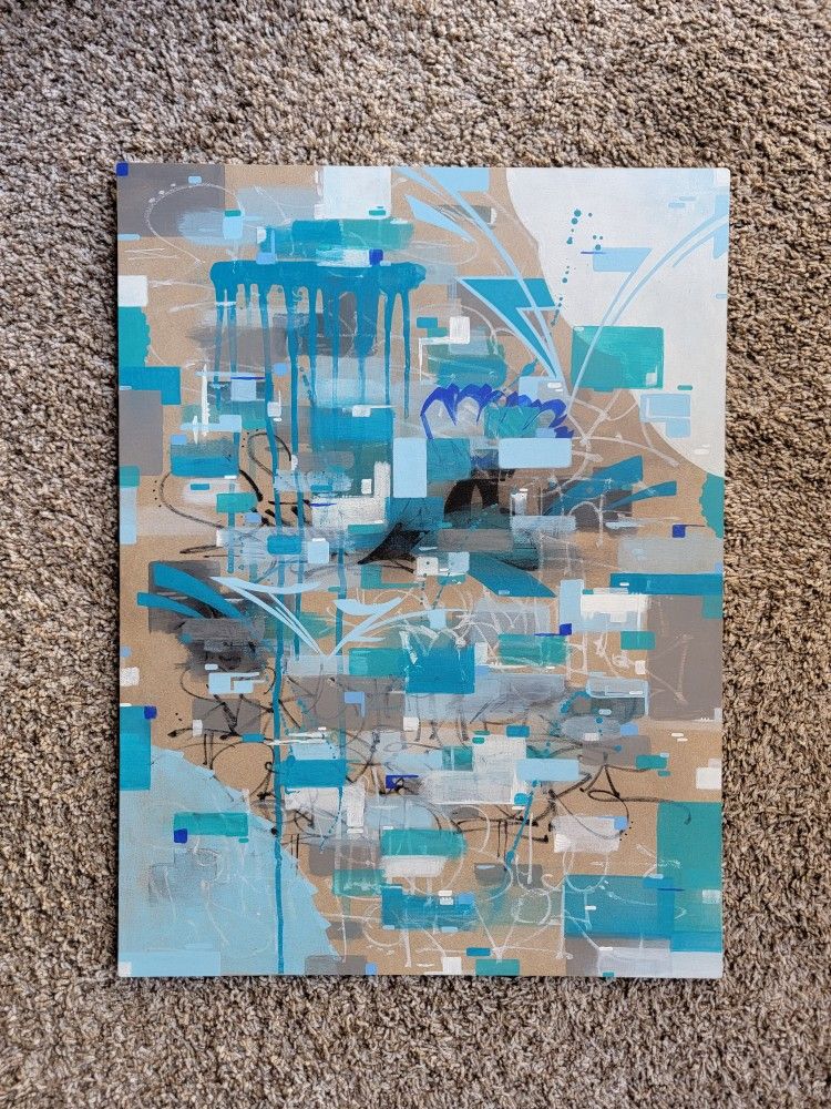 abstract graffiti art 24×18