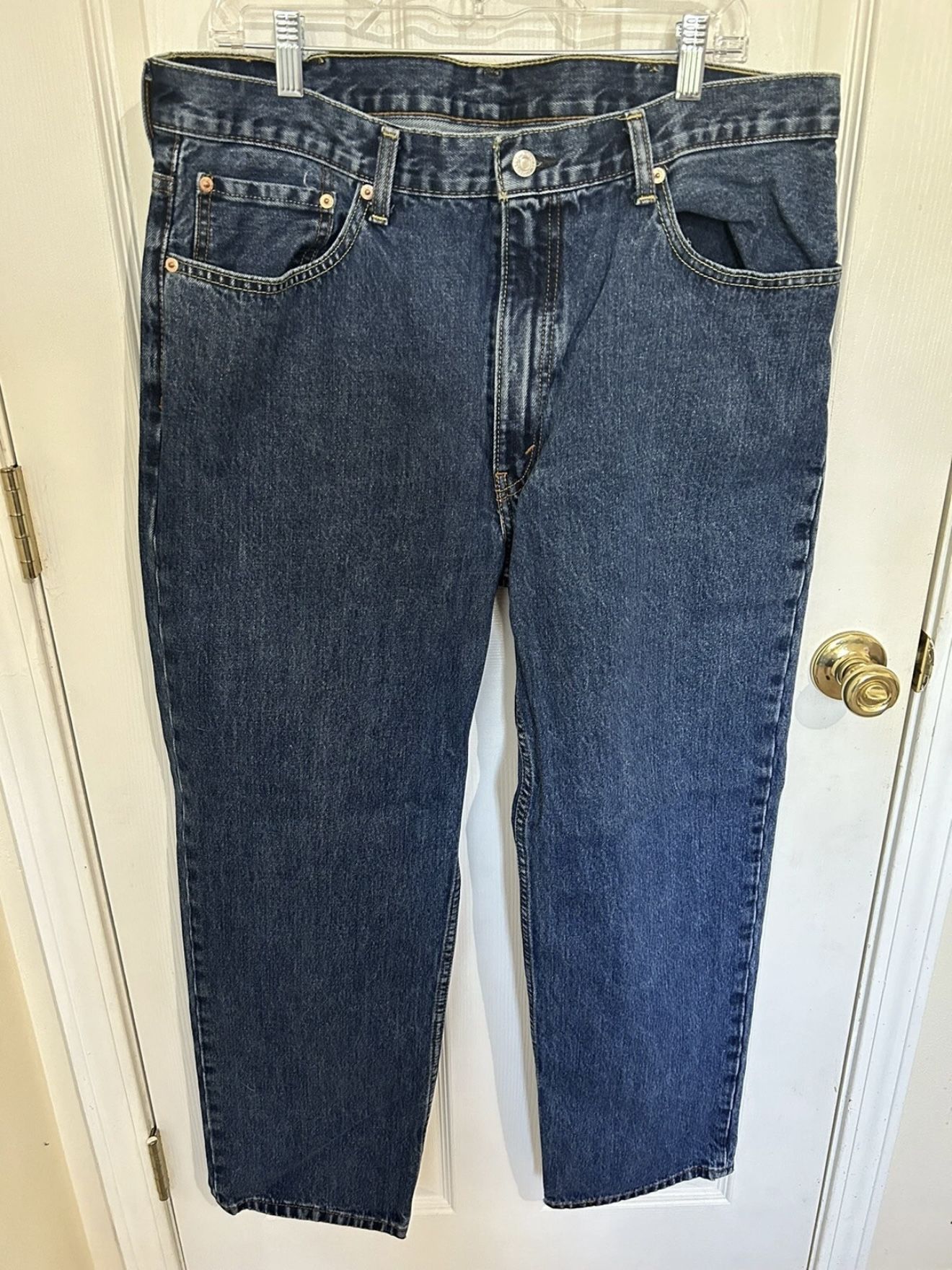 Levis 550 Mens Blue Jeans 38x32 Relaxed Fit Red Tag