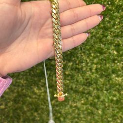 14kt Solid Cuban Link Bracelet 