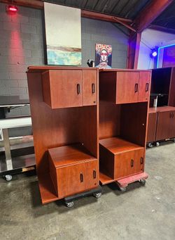 Cherry Double Cabinet Desks 60x30 **Each**
