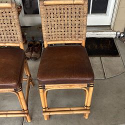  Vintage Bamboo Tiki Tropical Chairs 