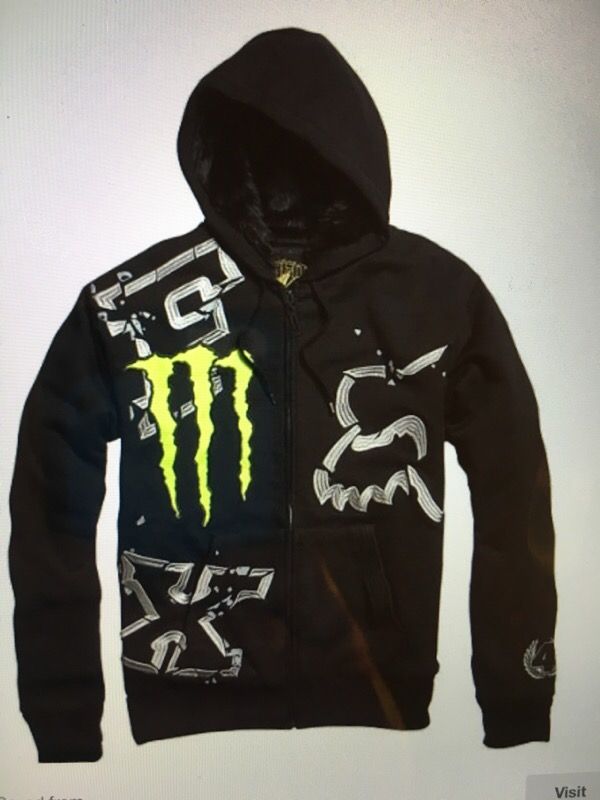Fox x Monster Energy Ricky Carmichael Downfall Sasquatch Black Hoodie
