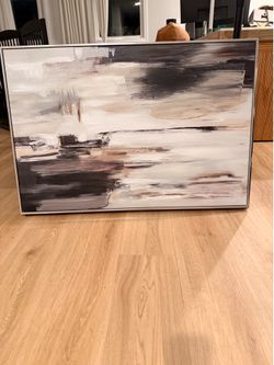 Modern Black, Cream, Taupe Wall Art