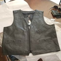 New Harley Davidson Leather Vest 