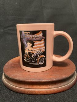 Betty Boop American Rider Motorcycle Rider Coffee Mug Biker Pink