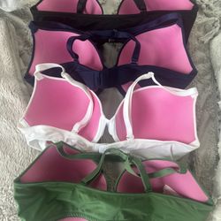 Victoria’s Secret Pink Bras 36-D (4 Bras)