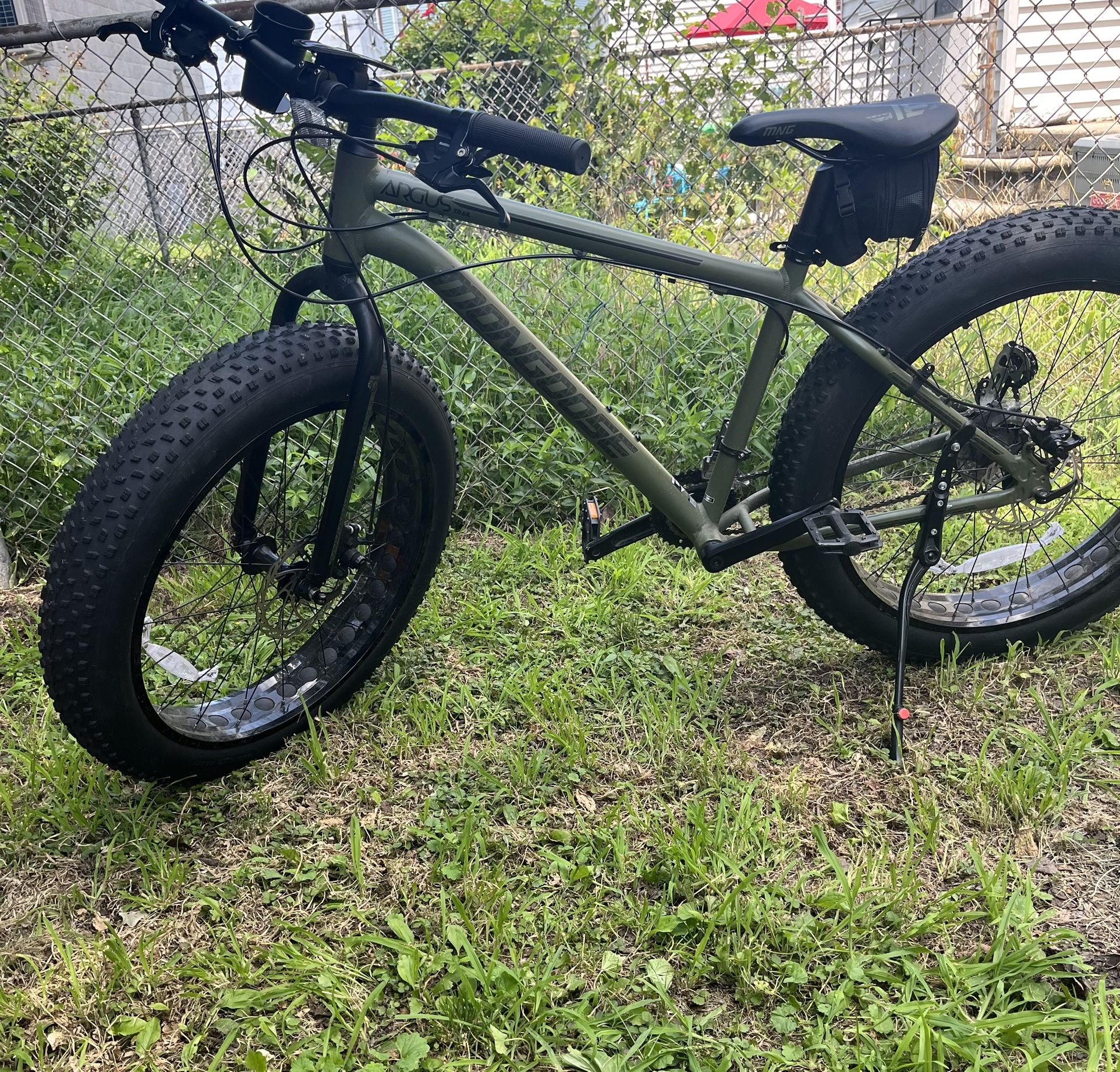 Mongoose Fat Tire Bike Green Mongoose Argus Trail Adult Fat Tire