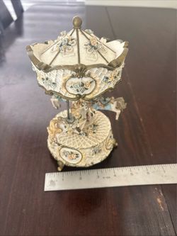 Decorative Carousel Figurine with Horses