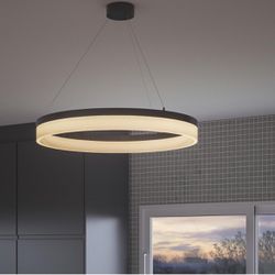 Pendant Ceiling Lighting Ring Quoizel Cohen integrated LED Oil Rubbed Bronze