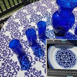 Table Set Blue Theme