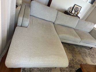 Light Gray Sectional Sofa with Chaise