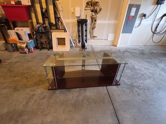 Glass top entertainment center