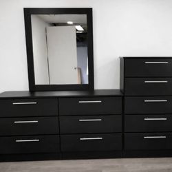 Dresser whit mirror and chest - Cómoda con espejo y Gavetero