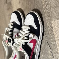 Pink and blue nike dunks 