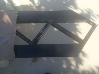 Black steel stair risers 6 step set